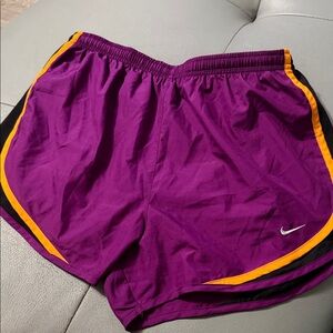Nike Women's Athletic Shorts in Purple and Orange
